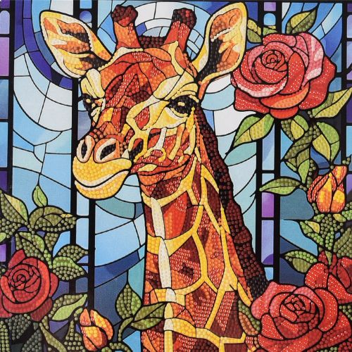 Алмазна мозаїка "Жирафова казка" 30х30 см