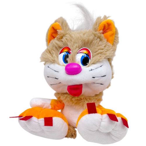 Мʼяка іграшка "Коротишка кіт", 14х20х24 (ПОМАРАНЧЕВИЙ)