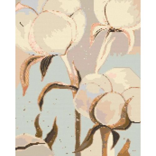 Алмазна мозаїка "Квіти бавовни" 40*50 см