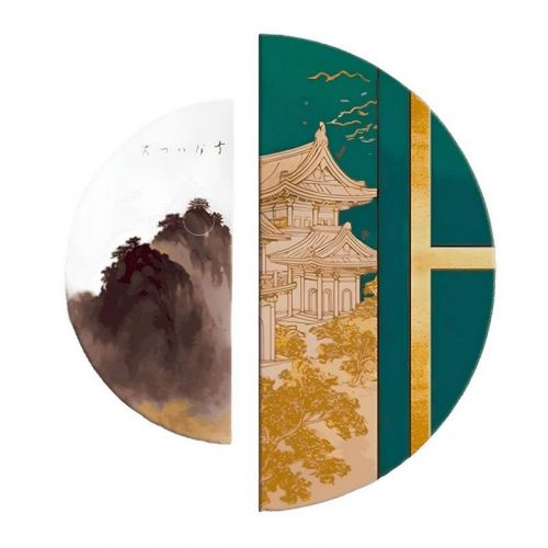 Картина за номерами з фарбами металік "Східна гармонія" (напівкруги 50 см, 70 см)