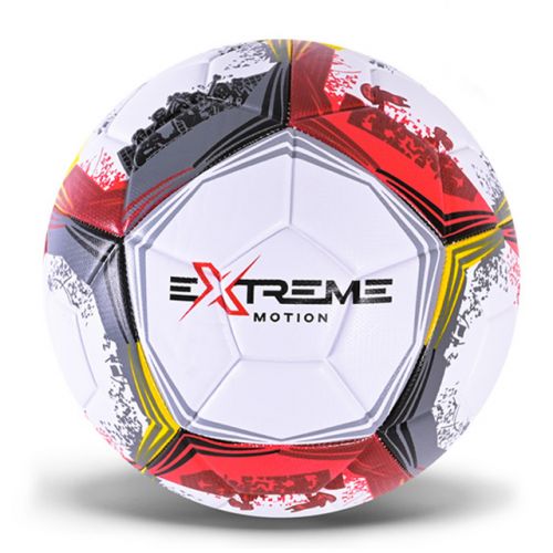 М'яч футбольний, №5, PVC 400 гр, БІЛО-ЧЕРВОНИЙ