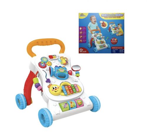 Каталка-ходунки світло, звук, мелодії, знімна панель, фрази на англійській мові, в коробці