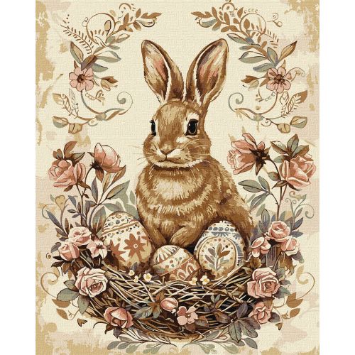 Набір для розпису по номерах "Великодній кролик 2" 40х50см