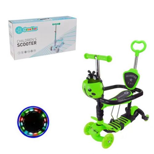 Самокат дитячий 3-х коліс 3в1, колеса PU світло (ЗЕЛЕНИЙ)