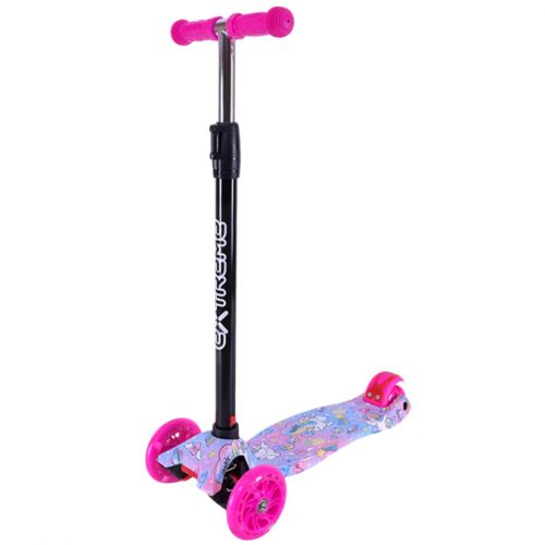 Самокат дитячий 4-х коліс  MAXI, колеса PU світяться (РОЖЕВИЙ)