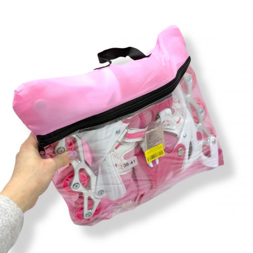 Ролики колеса PVC розмір L (38-41) в сумці (РОЖЕВІ)