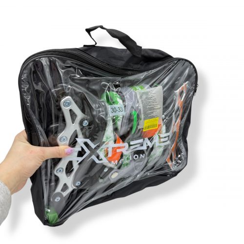 Ролики S (30-33) метал.рама, колеса PU 1 світло (СІРІ)