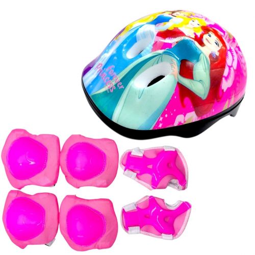 Захисне спорядження "Принцеси" шолом, налокітники, наколінники, запястя, у сітці (РОЖЕВИЙ)