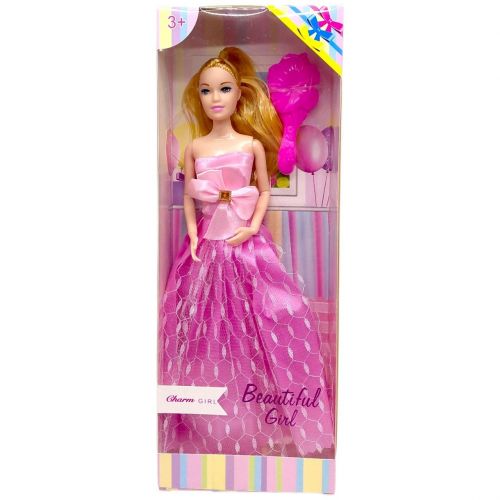 Лялька сукні з бантом (РОЖЕВА)