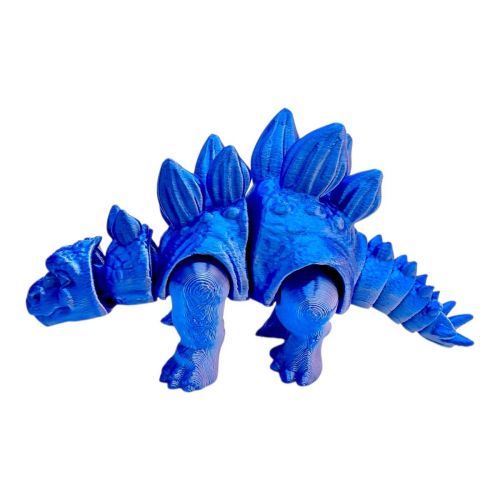 Іграшка рухлива 3D Динозавр 18 см, Стегозавр (БЛАКИТНИЙ ГРАДІЄНТ)