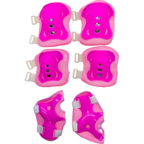 Захисне спорядження: нарукавники, наколінники з липучками в сітці (РОЖЕВИЙ)