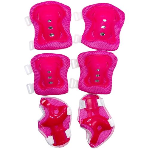 Захисне спорядження: нарукавники, наколінники з липучками в сітці (МАЛИНОВИЙ)