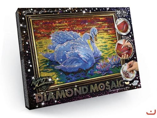 Алмазна живопис "DIAMOND MOSAIC", "Лебідь"