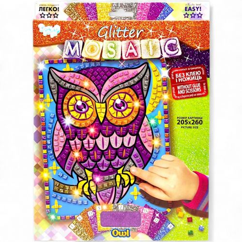 Набір для творчості "Блискуча мозаїка" Сова
