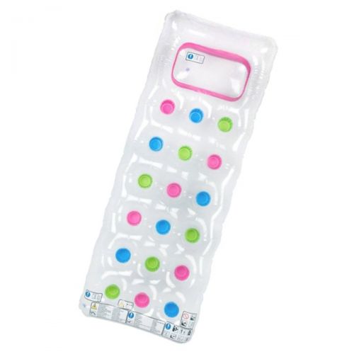 Надувний матрац з підголовником (рожевий)