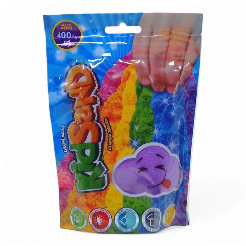 Кінетичний пісок "KidSand" фіолетовий, в пакеті, 400 г